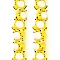 Handmade Lampwork Beads Strands, Frog, Yellow, 15x19.5x17mm, Hole: 1.6mm, about 35pcs/strand, 15.98''(40.6cm)