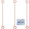 Beebeecraft 3Pcs 925 Sterling Silver Jewelry Extender Double Spring Clasps Chain Extension Rose Gold Necklaces Extenders with 1Pc Silver Polishing Cloth for DIY Jewelry Making 5.1cm/2.0in in Length