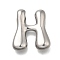304 Stainless Steel Pendants, Letter Charm, Anti-Tarnish, Letter H, 23x20x5.5mm, Hole: 3.5x2.2mm