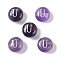 Natural Amethyst Beads, Rondelle with Letter, Letter U, 8.5~9x5~5.5mm, Hole: 1.2mm