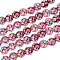 30Pcs Luminous Handmade Gold Sand Lampwork Beads, Glow inthe Dark, Round, Plum, 12mm, Hole: 1.6mm