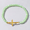 Boho Cross with Class Bead Bracelet for Women
