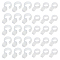 60Pcs 2 Styles Plastic Hooks, Windproof Hook, White, 40~43.5x22.5~26x14mm, 30pcs/style
