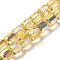 Electroplate Glass Beads Strands, Faceted, Column, Champagne Yellow, 6x6.5mm, Hole: 1mm, about 70~72pcs/strand, 20~20.87''(53cm)