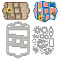 Carbon Steel Cutting Dies Stencils, for DIY Scrapbooking, Photo Album, Decorative Embossing Paper Card, Greeting Card Mold, Flower, 102~111x138~182x0.8mm, 2pcs/set