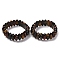 Bicone Natural Yellow Blue Tiger Eye Beads Stretch Bracelets for Women Men, Inner Diameter: 2-1/4~ 2-1/2 inch(5.75~6.45cm)