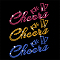 NBEADS Cheer Rhinestonet Iron on Transfer, 11.7x8.3 Inch Heat Transfer Decal Celebration Bling Crystal Decals Clear Rhinestone Template Clothing Repair Applique for T-Shirt Clothing Pants Bags