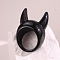 Devil Horn Resin Finger Rings, Black, Inner Diameter: 17mm