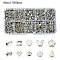 10 Styles CCB Plastic Beads, Mixed Shapes, Platinum, 4~6x4~6x1.5~3.5mm, Hole: 1.2~2.3mm