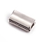 Brass Beads, Rectangle, Platinum, 10.5x6.5x4mm, Hole: 2.5X2.5mm