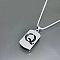 Rectangle with Laser Cut Letter 201 Stainless Steel Initial Pendant Necklaces, Stainless Steel Color, Letter Q, 23.62 inch(60cm)