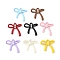 Alloy Pendants, Cadmium Free & Lead Free, Bowknot Charms, Spray Painted, with ABS Imitation Pearl, Mixed Color, 16.5x16.5x4.5mm, Hole: 1.6mm