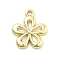 Alloy Pendants, Golden, Flower, 18x15x2mm, Hole: 1.6mm