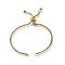 Adjustable 304 Stainless Steel Slider Bracelet/Bolo Bracelets Making, with Box Chains and Rhinestone, Crystal, Crystal, 9-1/8 inch(23.2cm), 2mm