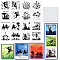 4 Sets 4 Styles Fairy & Camel PVC Stamp, for DIY Scrapbooking, with 1Pc Acrylic Stamping Blocks Tools, Mixed Shapes, 55x55mm, 1 set/style