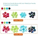 8 stile bicono ab perline acriliche trasparenti ecologiche placcate in colore TACR-YW0001-37B-2