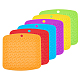 Dicosmetic 6 Stück 6 Farben quadratische Silikon-Wärmematten für warme Gerichte AJEW-DC0001-14-1
