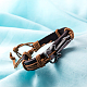 Unisex Trendy Leather Cord Bracelets BJEW-BB15579-A-8