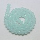 Faceted Rondelle Imitation Jade Glass Bead Strands X-GLAA-F001-10x8mm-25-2