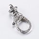 Tibetan Style Alloy Swivel Lobster Claw Clasps TIBE-T002-18AS-RS-2