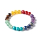 7 chakra guérison bracelet de yoga reiki pour fille femmes X1-BJEW-TA00020-4