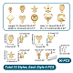 PH PandaHall Golden Stud Earring with Loop FIND-PH0008-37-2