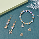 Superfindings 10 pièces 5 capuchons de perles fantaisie en laiton de style KK-FH0002-46-2