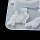 DIY クリスマス トナカイ ペンダント シリコン型  レジン型  UVレジン用  エポキシ樹脂工芸品作り  ホワイト  138x178x7mm  内径：107~115x90~113mm DIY-P075-C02-5