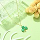 Collar con colgante de jade natural de Malasia NJEW-JN04417-5