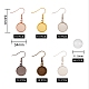 DIY 30 Pair Flat Round Earrings Kits DIY-SZ0001-73-4