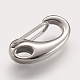 304 Stainless Steel Push Gate Snap Keychain Clasp Findings STAS-P170-07P-2
