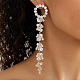 Boucles d'oreilles pendantes en laiton plaqué or véritable 18 carat WY4704-3-3