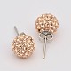 Sterling Silver Austrian Crystal Rhinestone Ball Stud Earrings for Girl X-Q286H201-2