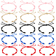 Sunnyclue 10 pièces 5 couleurs réglable cordon en nylon tressé fabrication de bracelets AJEW-SC0002-18-1