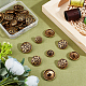 CHGCRAFT 30Pcs 3 Style Alloy Shank Buttons FIND-CA0004-77AG-4