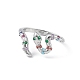 Красочное кольцо-манжета в виде змеи с кубическим цирконием RJEW-K240-08P-01-1