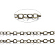 Brass Flat Oval Cable Chains CHC025Y-AB-1