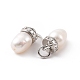 Ciondoli con perle di conchiglia placcate in cremagliera ZIRC-C042-16P-2