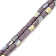 Frosted Imitation Jade Glass Beads Strands GLAA-P058-07A-05-1