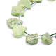 Verde naturale perle di quarzo fili G-E569-R09-3