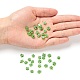 手作りのミルフィオリガラスビーズ30個  花  薄緑  6.4~9x3.2mm  穴：1mm  30個/袋 LAMP-FS0001-01B-5
