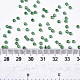 ガラスシードビーズ  機械刺繍に適合  銀並ぶ  ラウンド  グリーン  2.5x1.5mm  穴：1mm  約20000個/袋 SEED-S042-04A-01-4