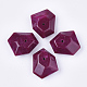 アクリルビーズ  天然石風  多面カット  ポリゴン  赤ミディアム紫  40.5x32x16.5mm  穴：2.5mm X-OACR-T011-167B-1