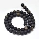 Frosted Natural Golden Sheen Obsidian Round Bead Strands G-F266-04-8mm-2