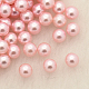 ABS Plastic Imitation Pearl Round Beads X-MACR-F033-8mm-18-1