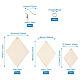 Yilisi DIY Rhombus Form Naturholz Anhänger Ohrring Herstellung Kits DIY-YS0001-14-8