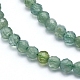 Perles vertes naturelles quartz fraise brins G-G823-18-3.5mm-3