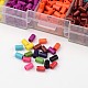 1 коробка десять цветов колонки синтетический бирюзовый бисер G-X0005-01-2