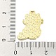 バレンタインデー亜鉛合金エナメルペンダント  ゴールドカラー  猫のチャーム  ホワイト  20.5x19x1.5mm  穴：1.5x2mm PALLOY-Q460-01A-3