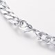 Iron Curb Chain Necklaces NJEW-P176-02-2